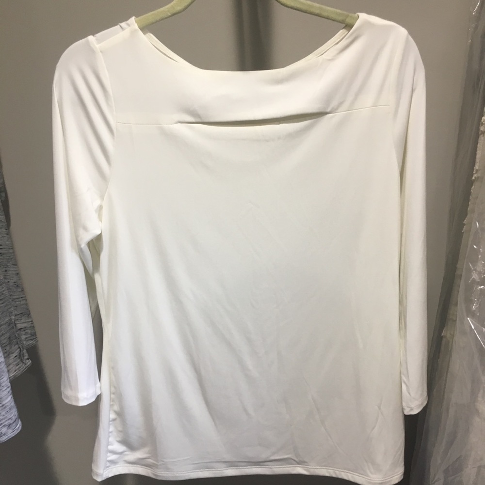 White Carmen Marc Valvo Shirt L